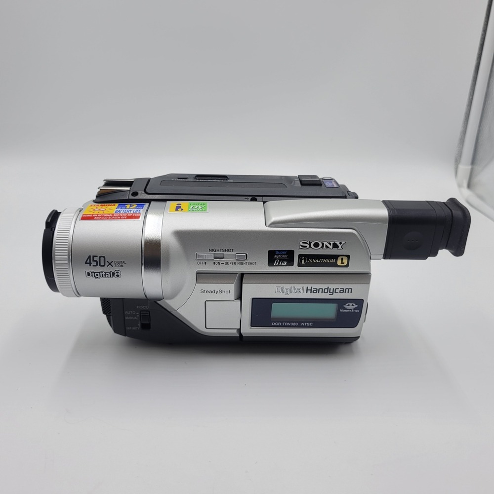 Sony Digital Handycam DCR-TRV320 Digital8 Camcorder 450x Zoom Bundle NTSC Silver